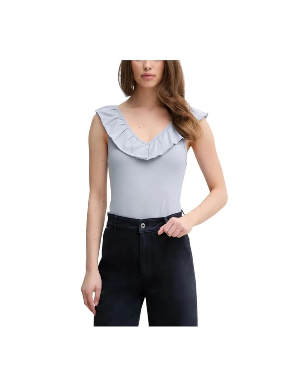 Pepe Jeans Blue Sleeveless Tops