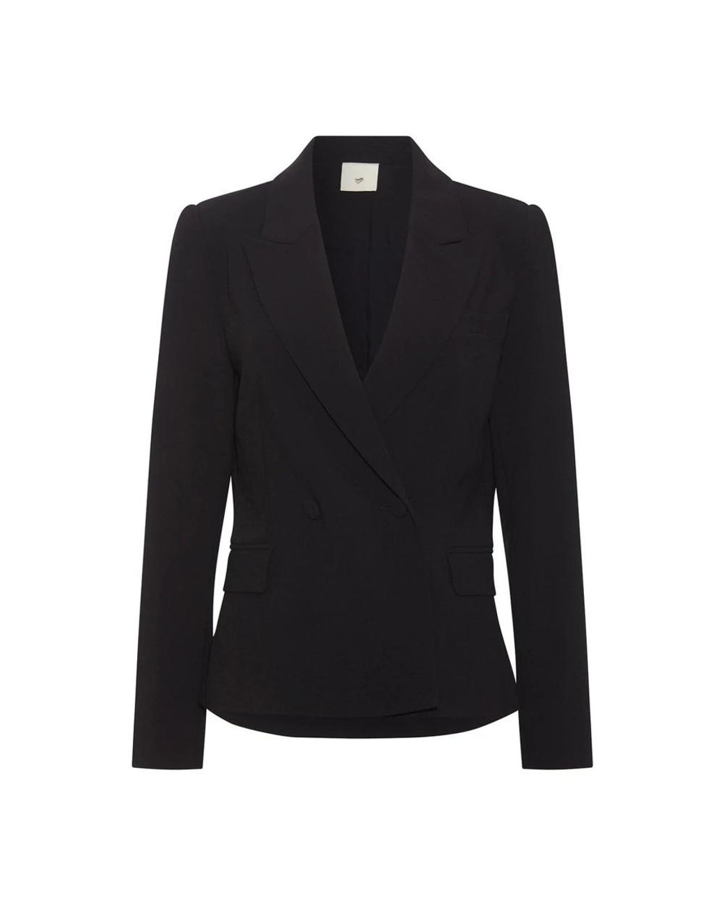 Heartmade Jassen ,Zwart ,Polyester Zwarte Blazer Met V-Hals En Klepzakken in het Black