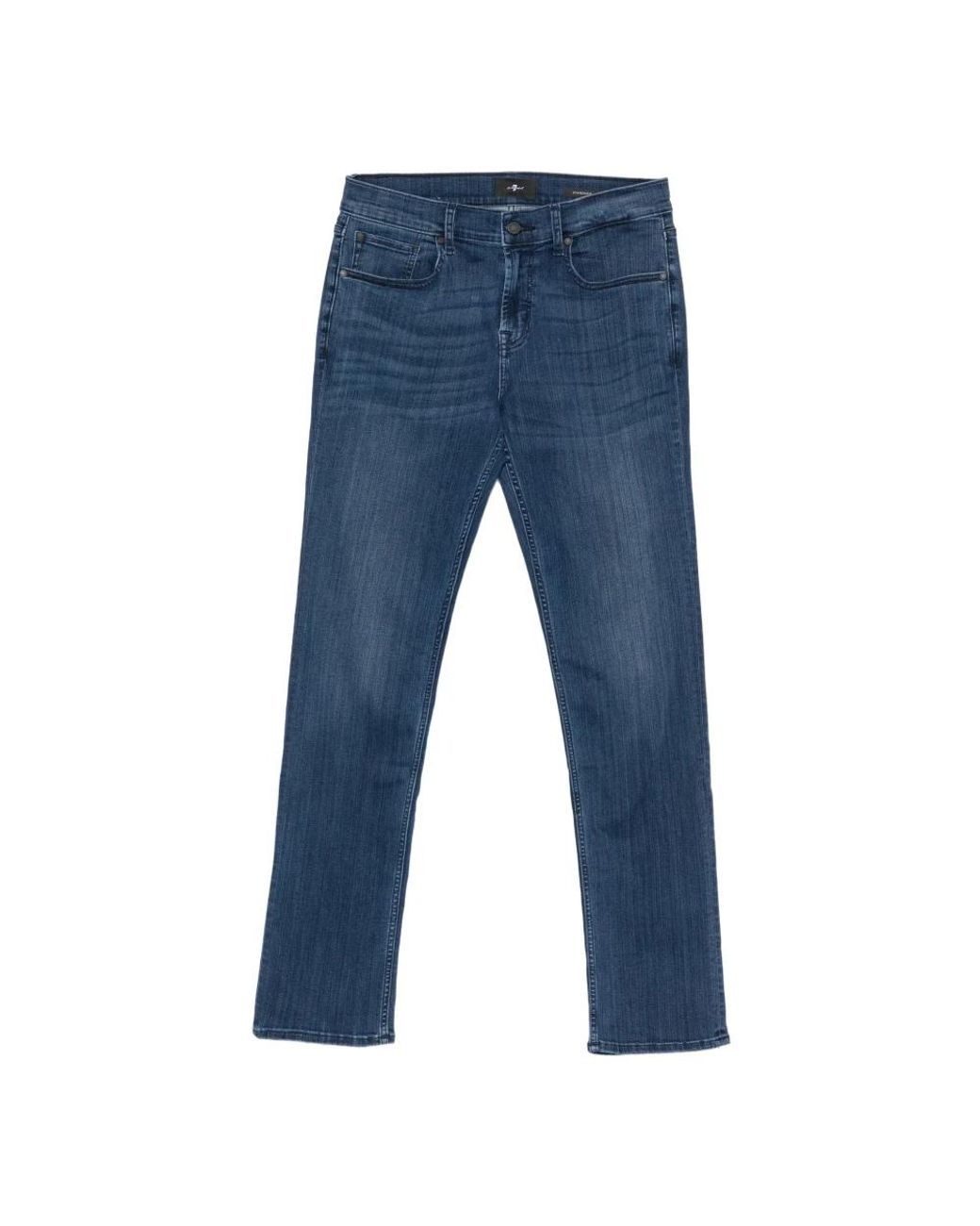 7 For All Mankind Blue Straight Fit Jeans for men