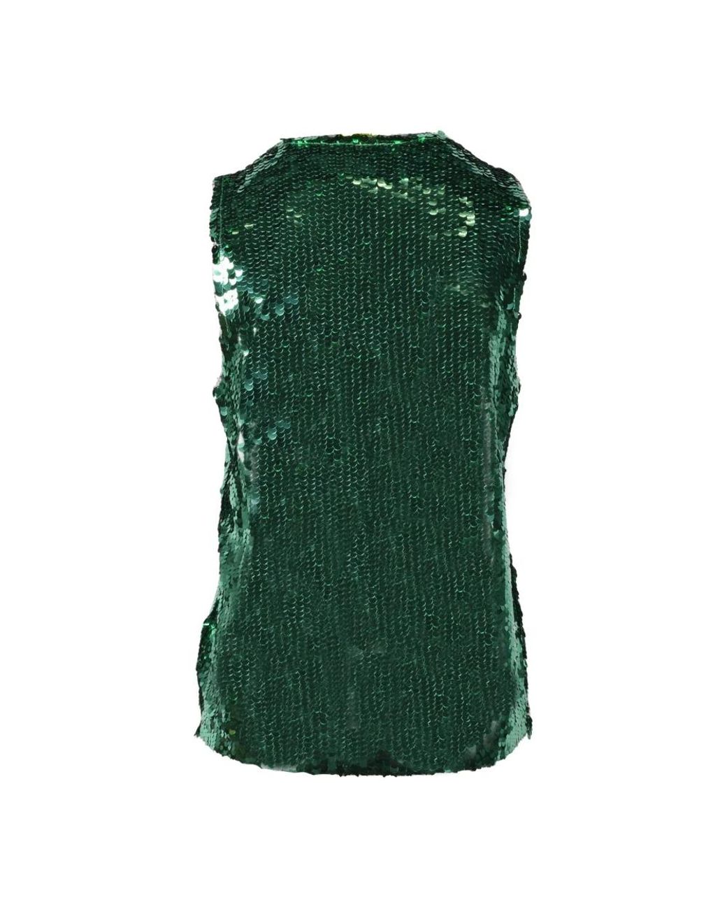 Erika Cavallini Semi Couture Green Sleeveless Tops