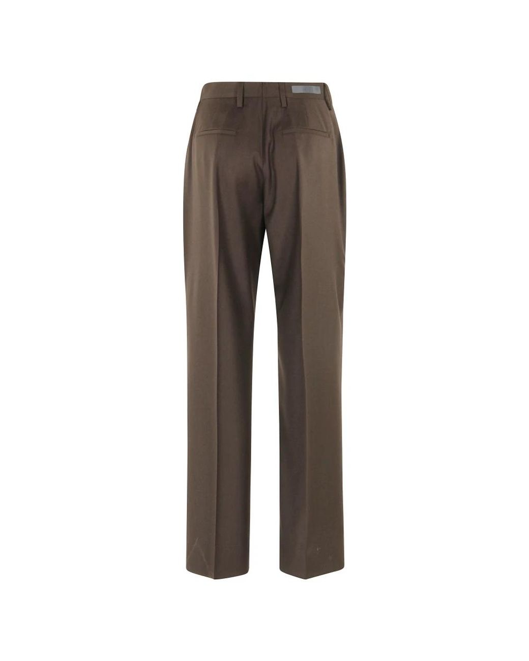 BRIGLIA Brown Straight Trousers
