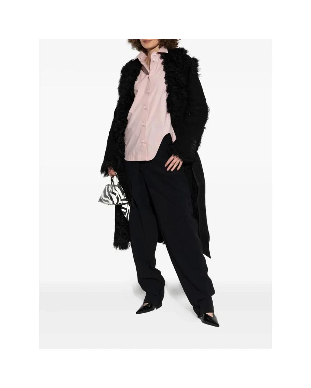 The Attico Black Wide Trousers