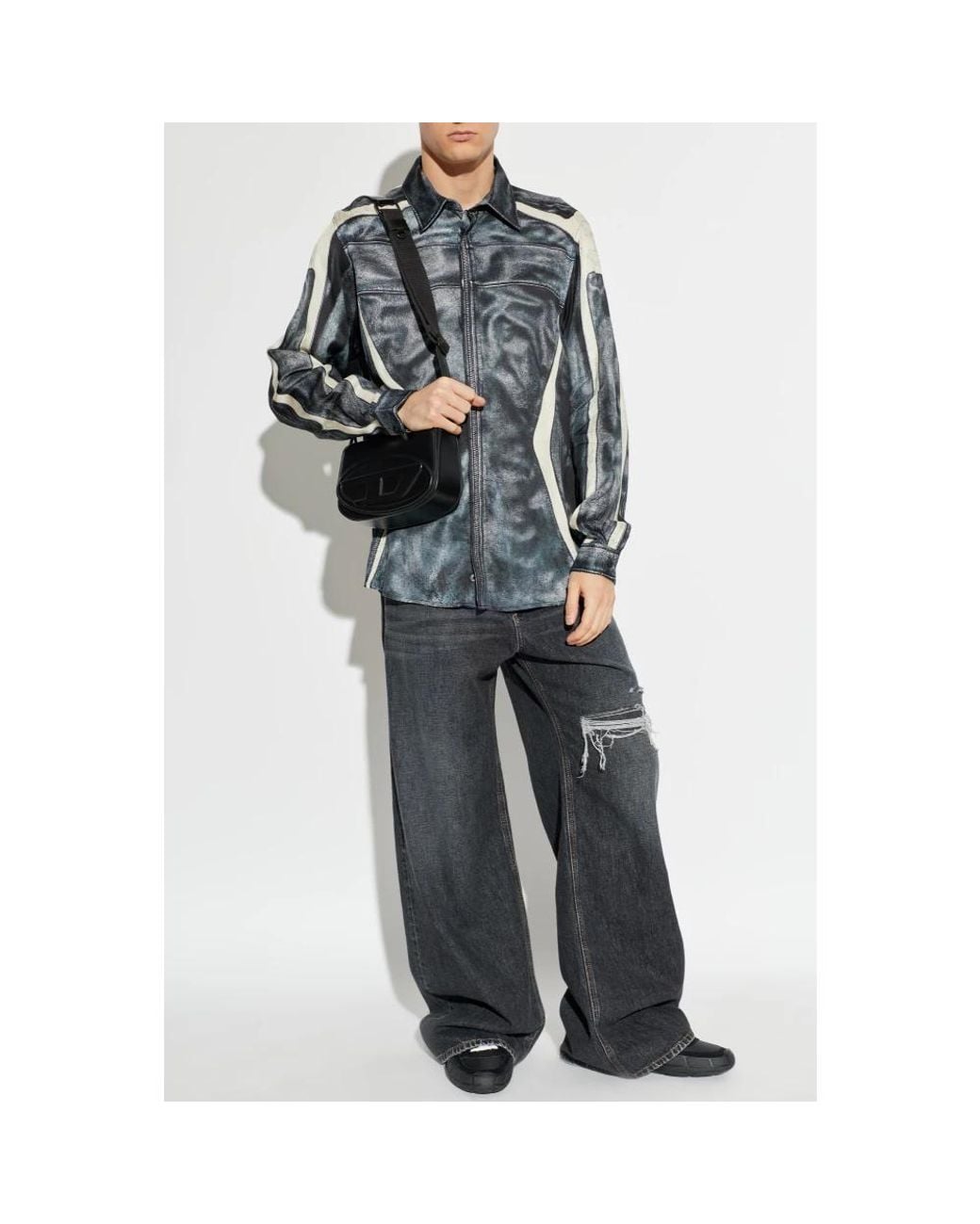 DIESEL Blue Casual Shirts for men