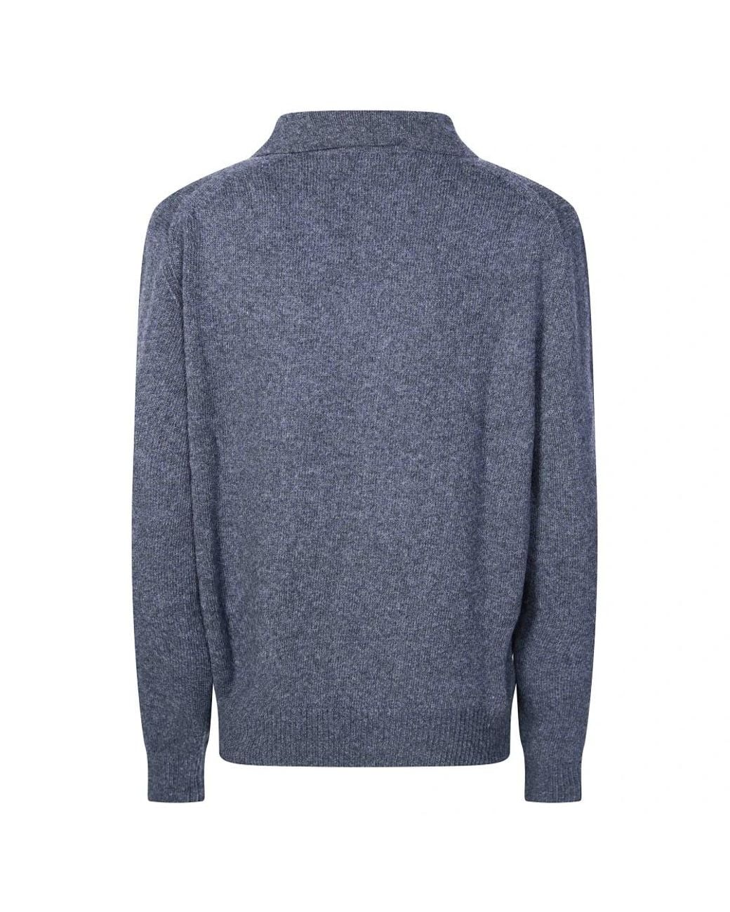 Victoria Beckham Blue V-Neck Knitwear