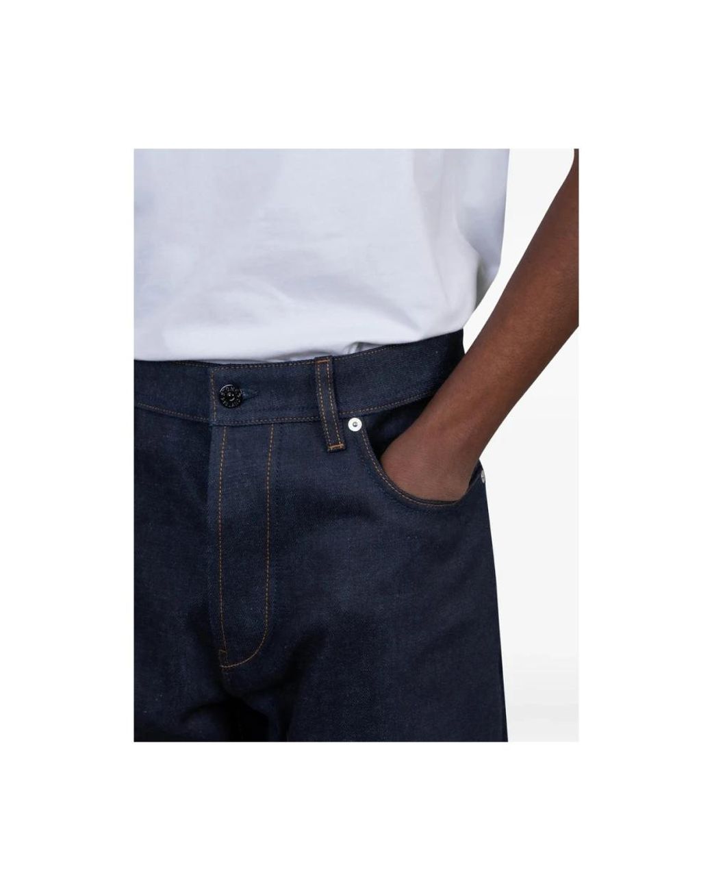 Stone Island Blue Straight Jeans for men