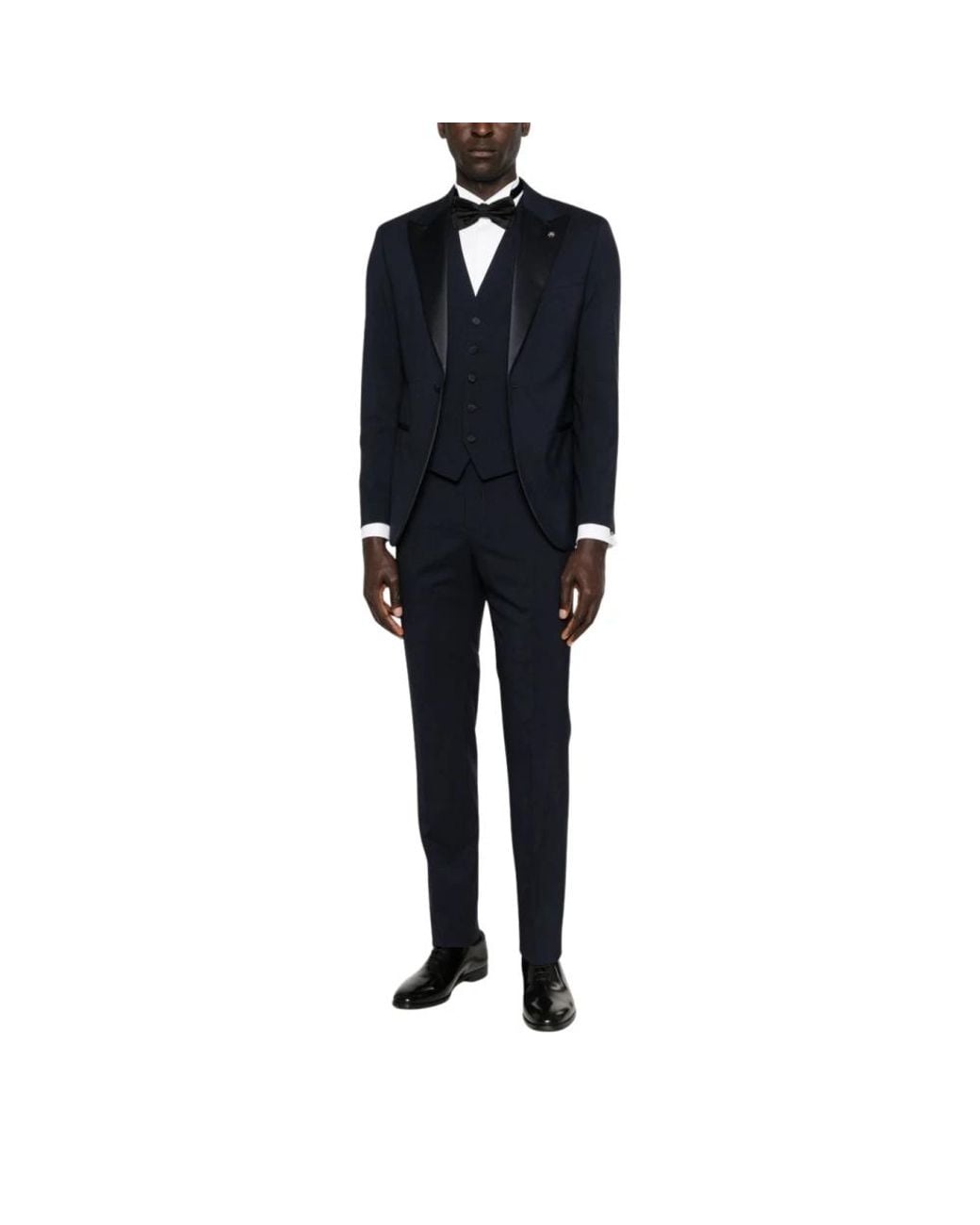 Manuel Ritz Black Single Breasted Suits for men