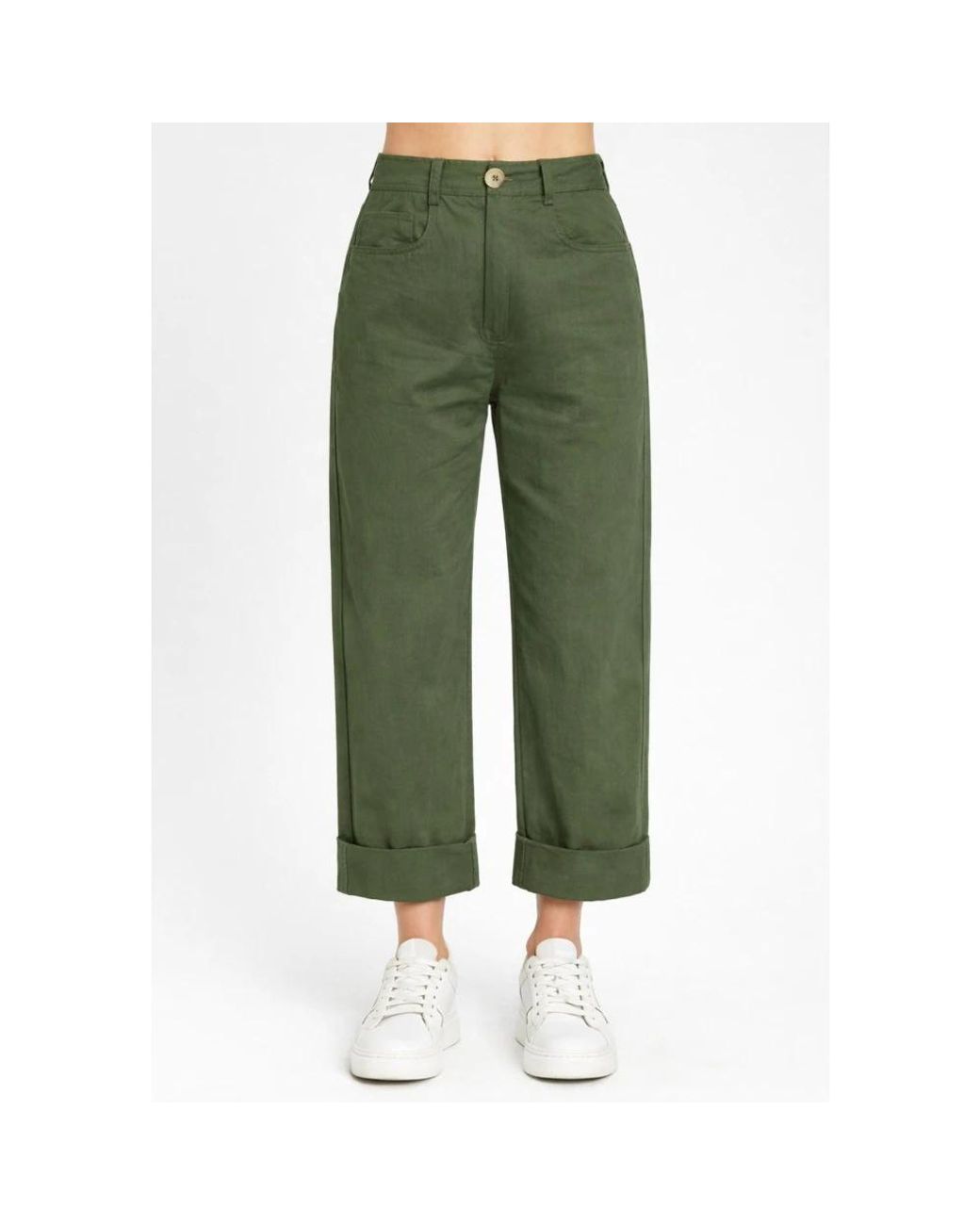 Twinset Green Straight Trousers