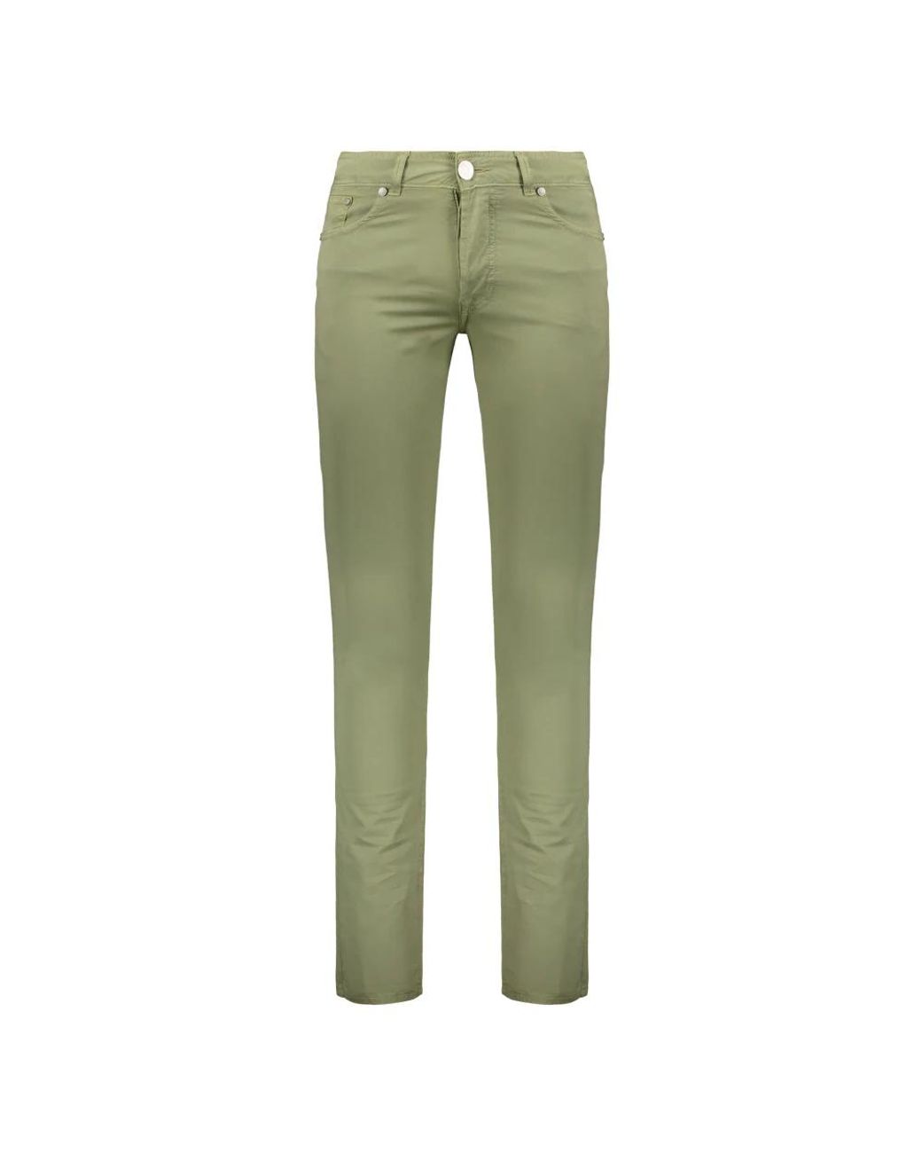 Moorer Green Slim-Fit Trousers for men