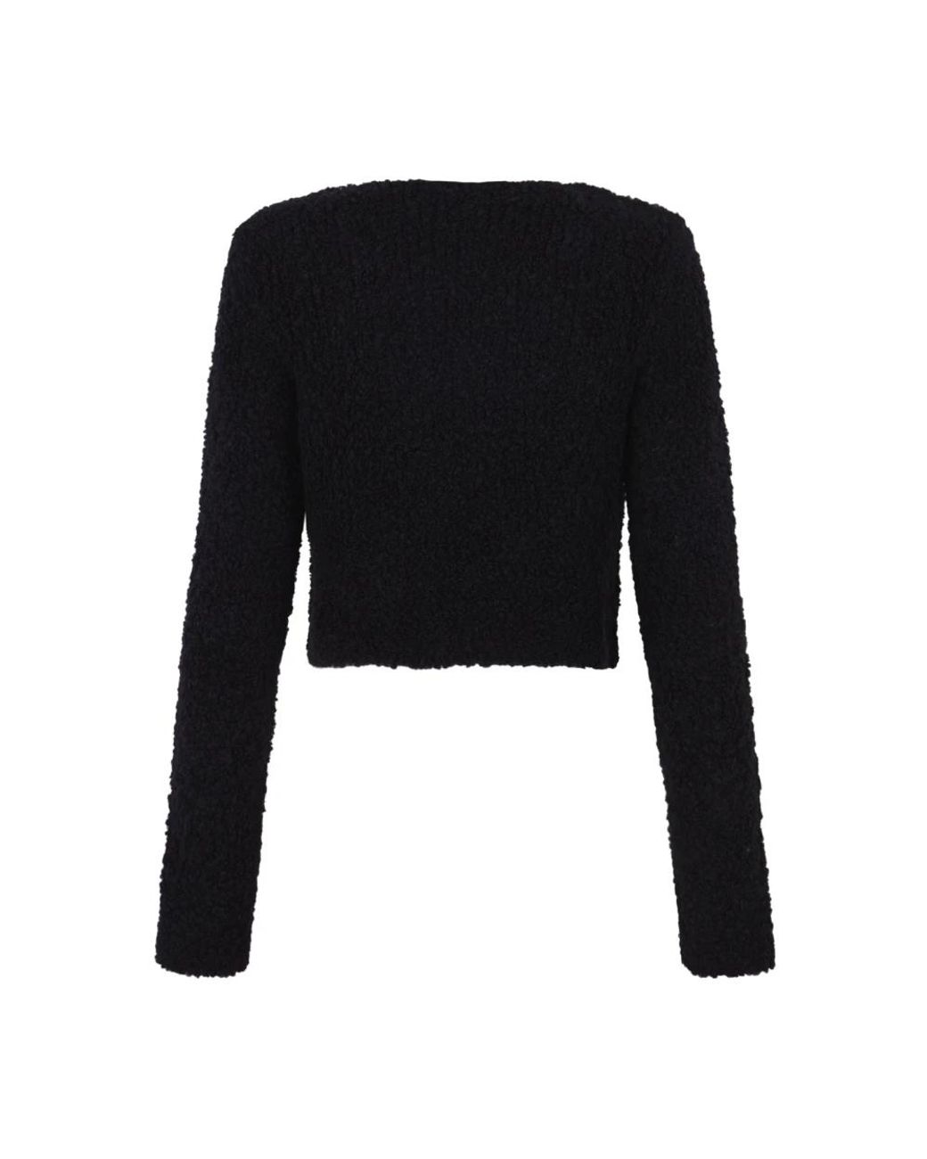 Cortana Black Round-Neck Knitwear
