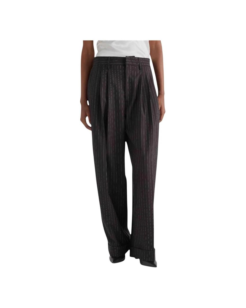 MEIMEIJ Black Straight Trousers