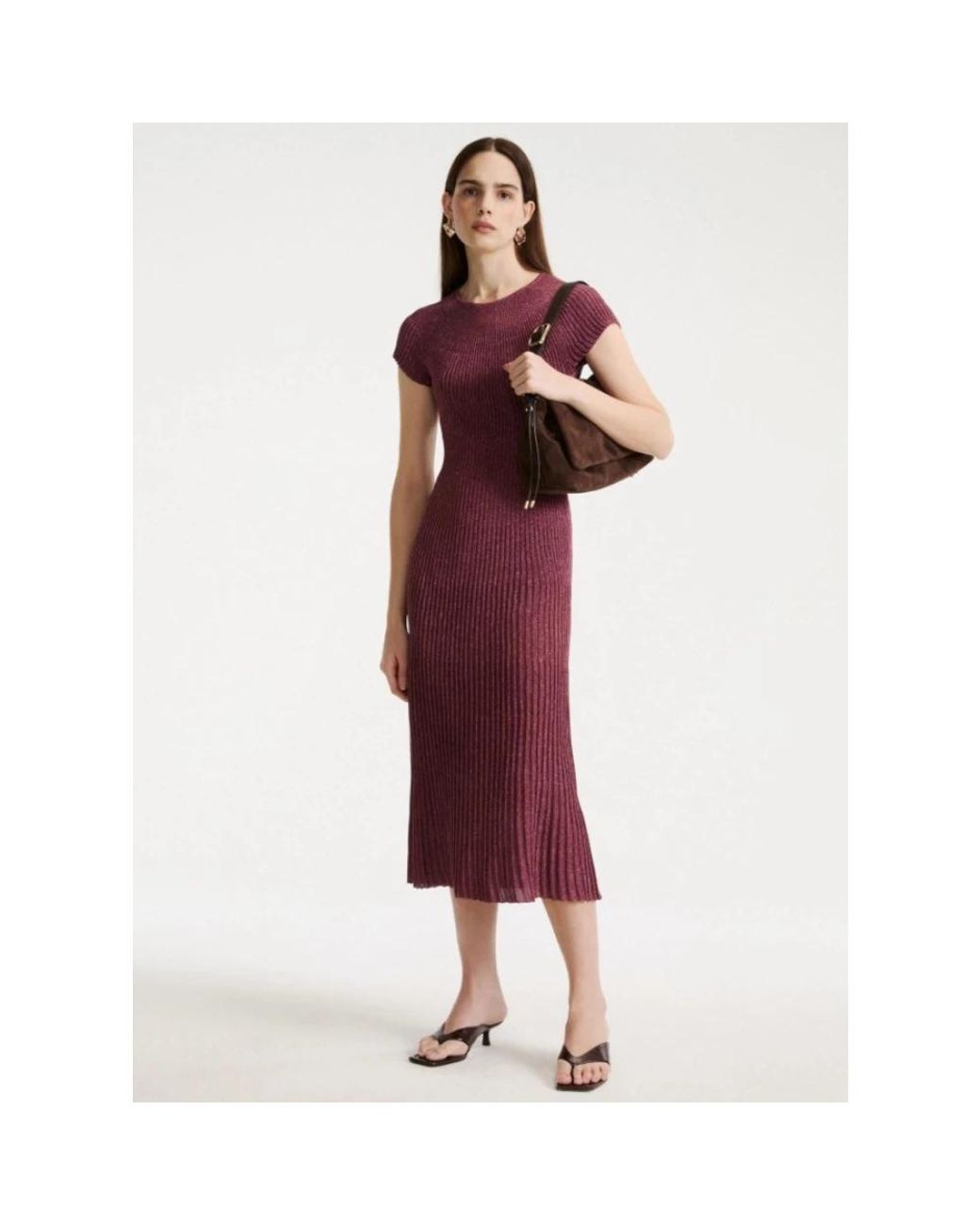 Marella Purple Knitted Dresses