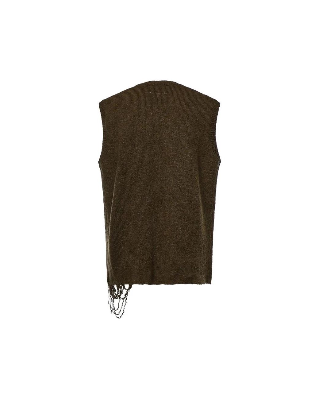 MM6 by Maison Margiela Green Sleeveless Jumpers for men
