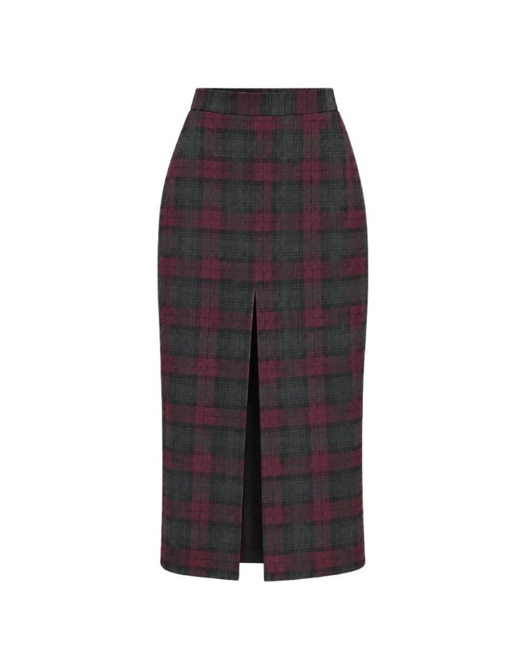 A PAPER KID Gray Midi Skirts