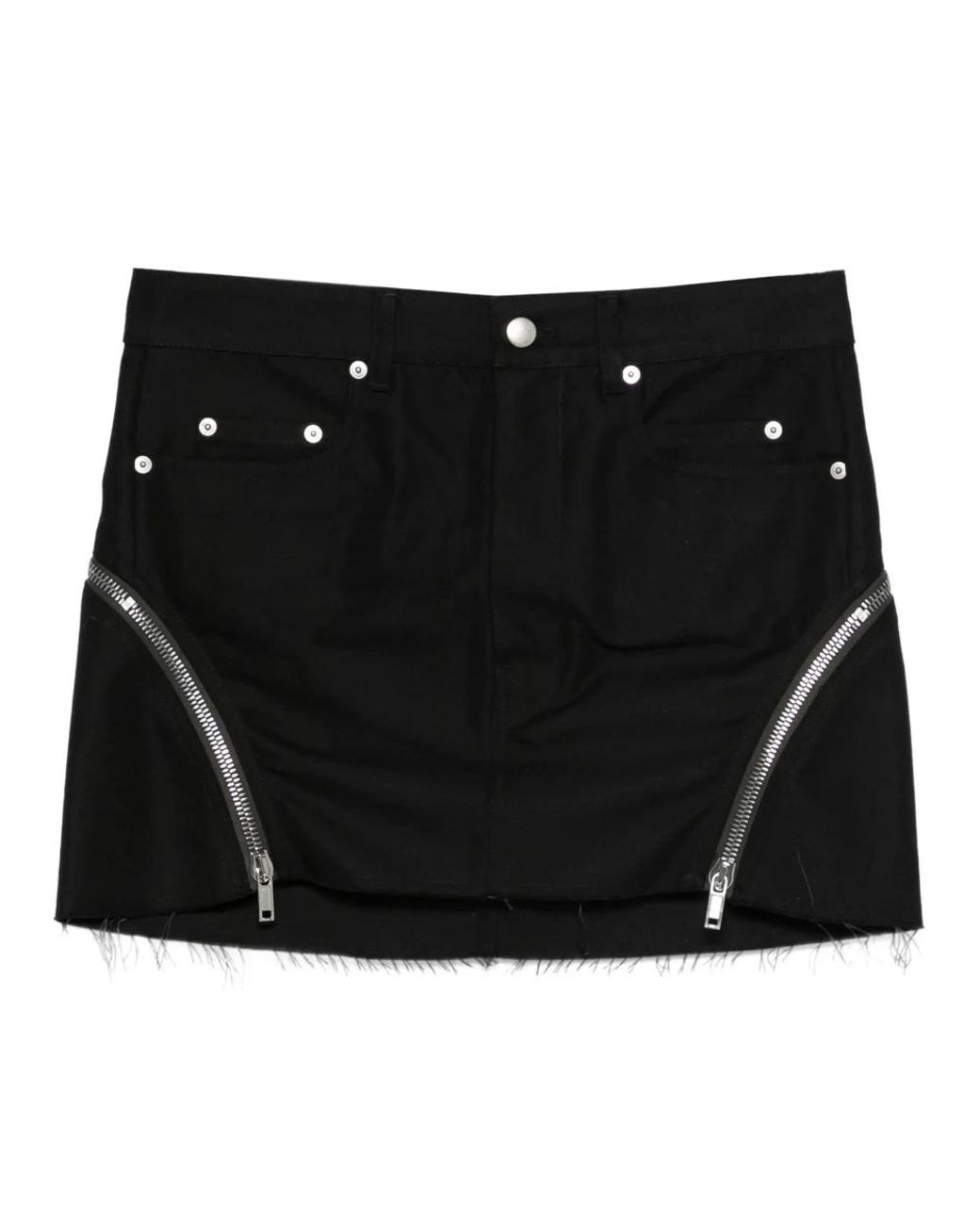 Rick Owens Black Short Skirts