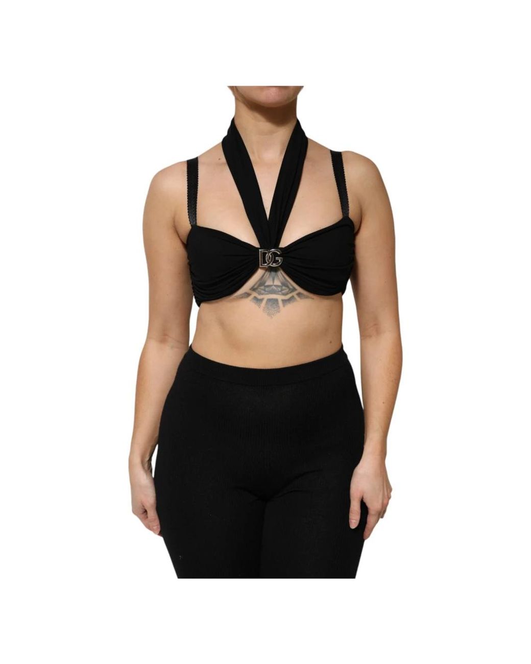 Dolce & Gabbana Black Sleeveless Tops