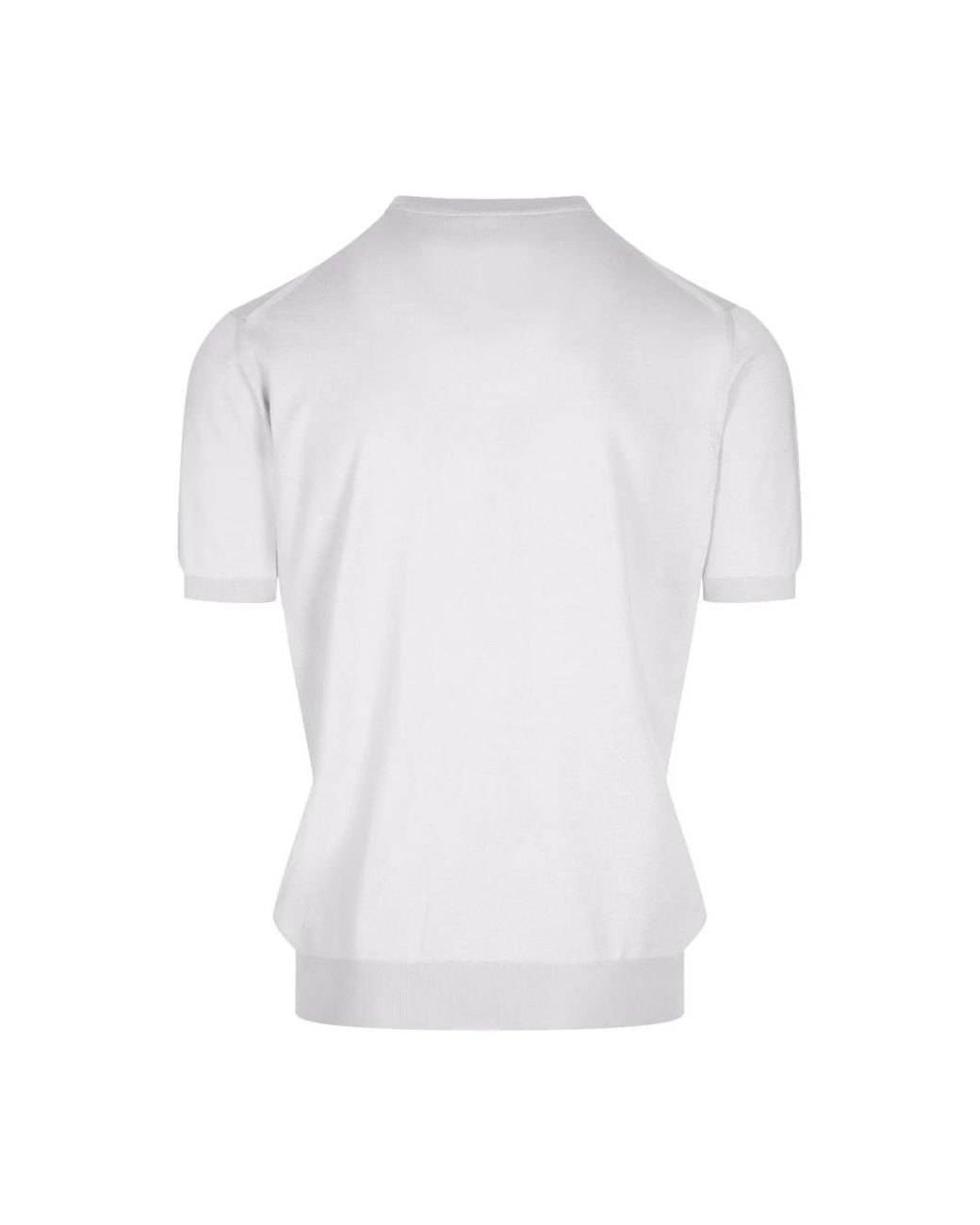 Kiton White Round-Neck Knitwear for men