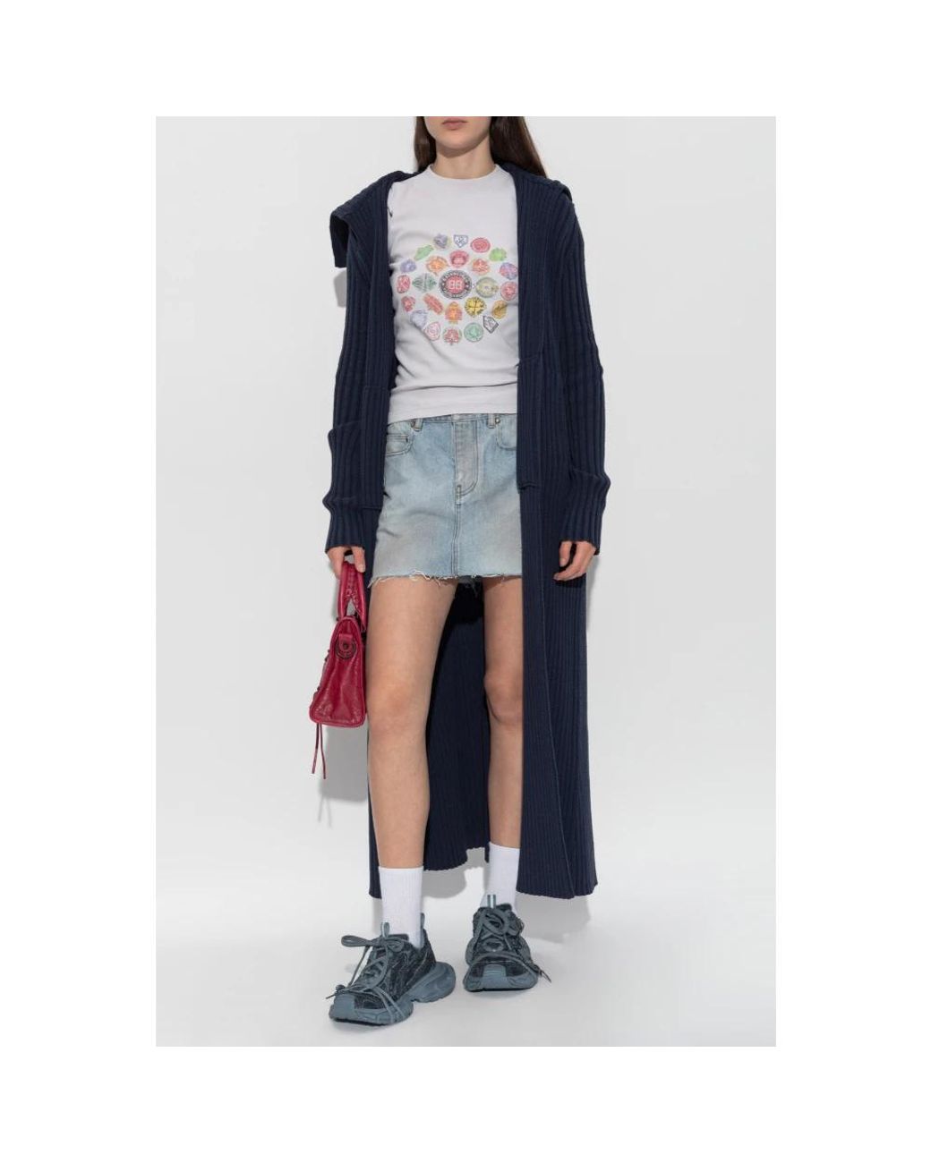 Balenciaga Blue Denim Skirts
