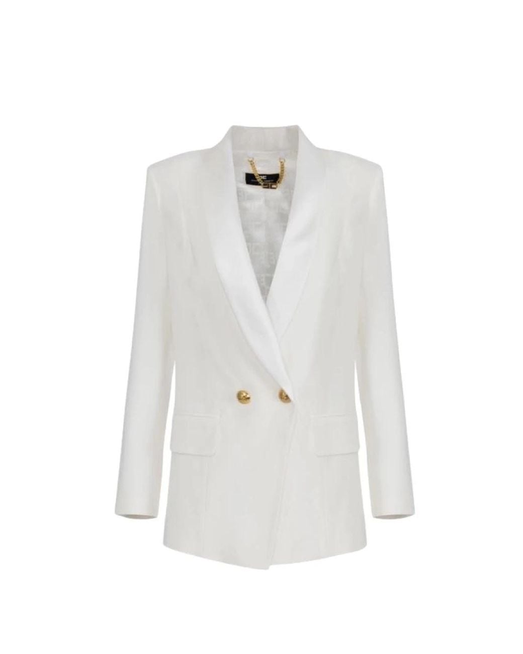 Elisabetta Franchi Dubbele-Breasted Blazer in het White