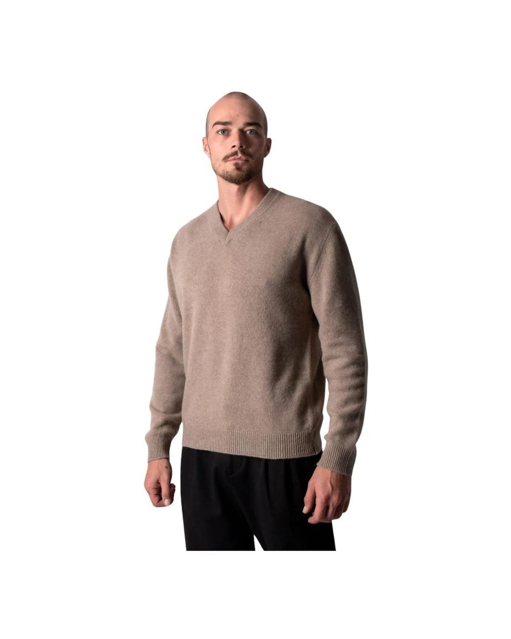 Daniele Fiesoli Brown V-Neck Knitwear for men