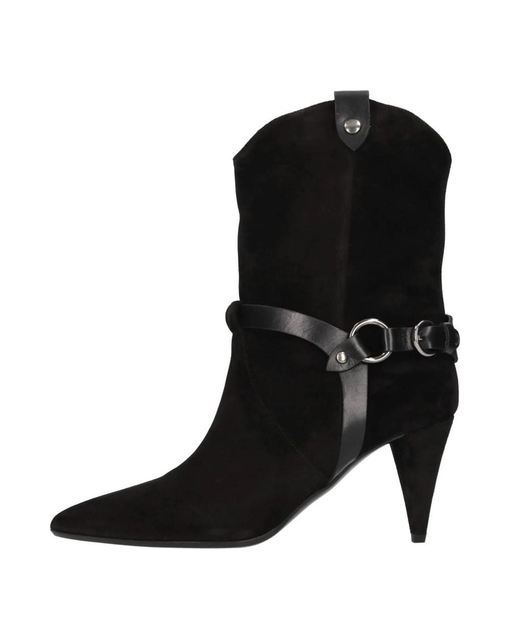 Strategia Black Cowboy & Biker Boots