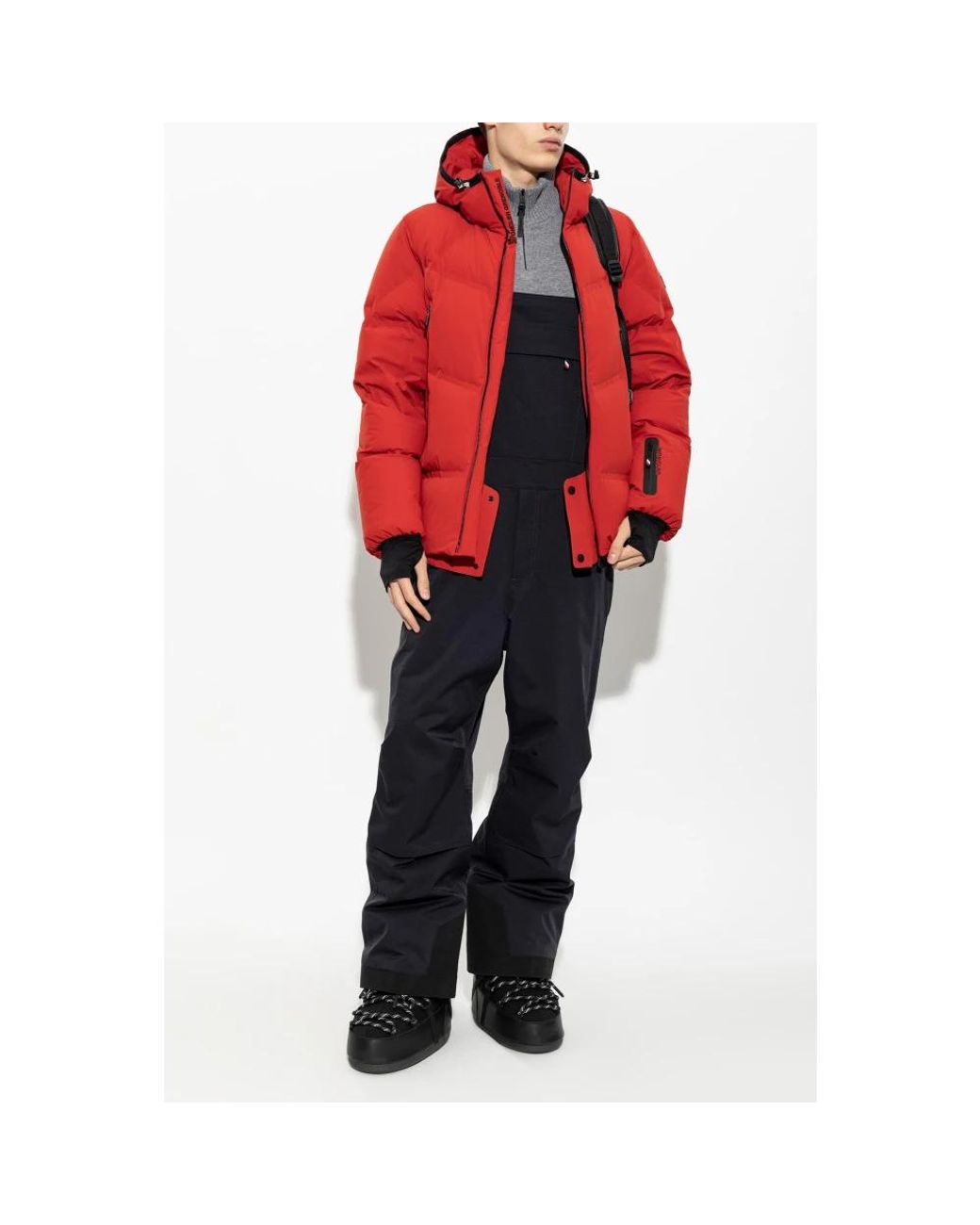 Down Jackets di Moncler in Red da Uomo