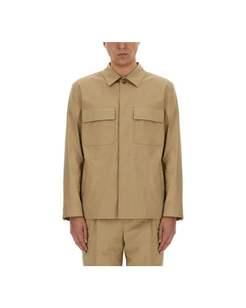 Lardini Giacca Camicia in het Natural voor heren