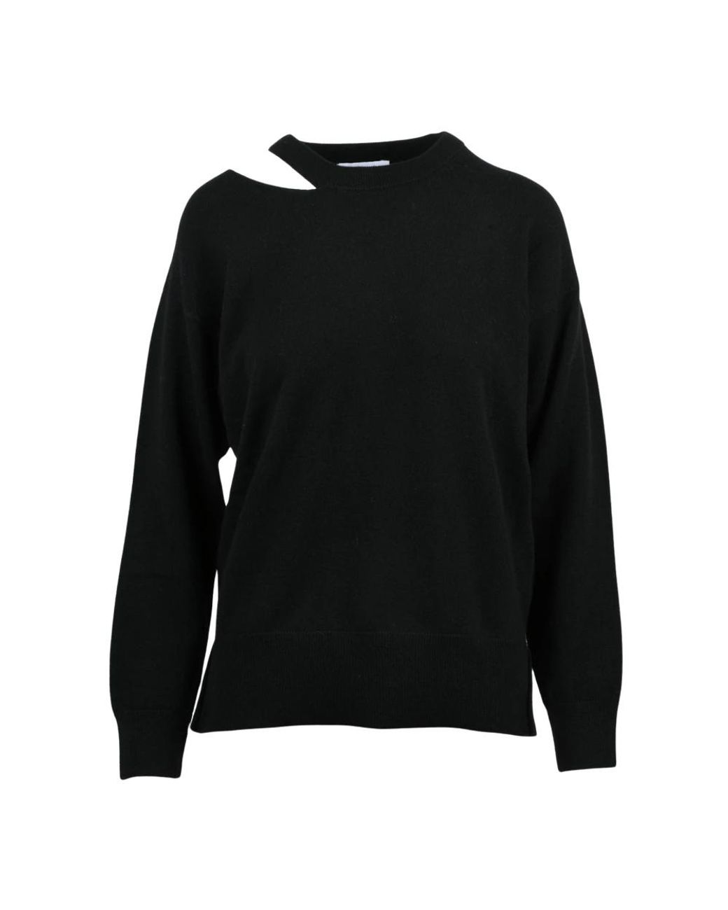Alpha Studio Black Round-Neck Knitwear