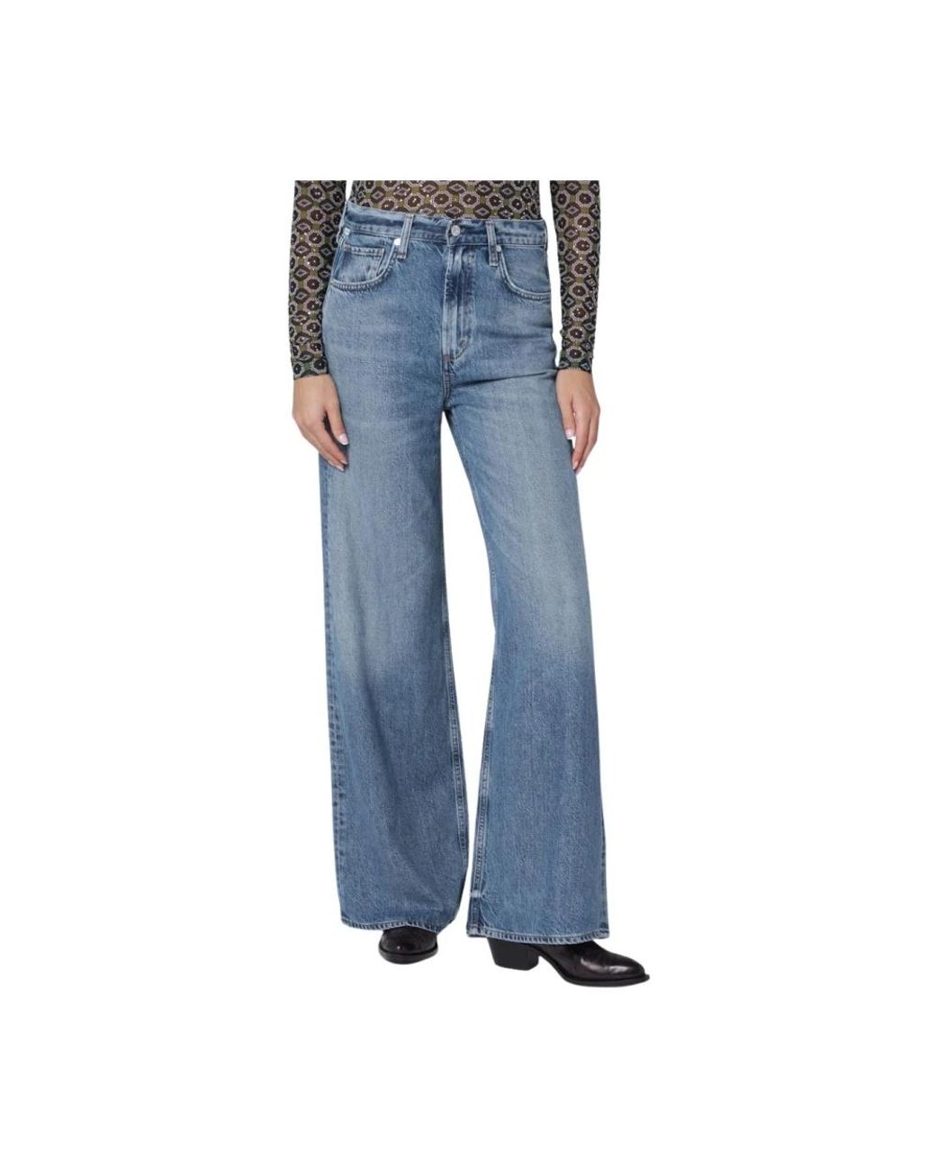 Citizens of Humanity Blue Wide Jeans