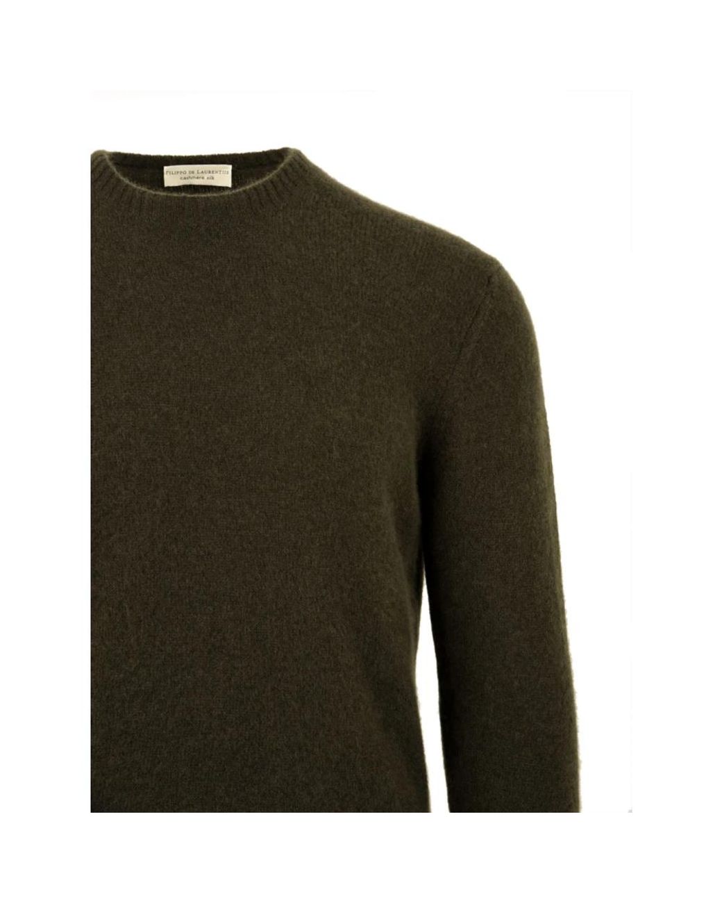 FILIPPO DE LAURENTIIS Green Round-Neck Knitwear for men