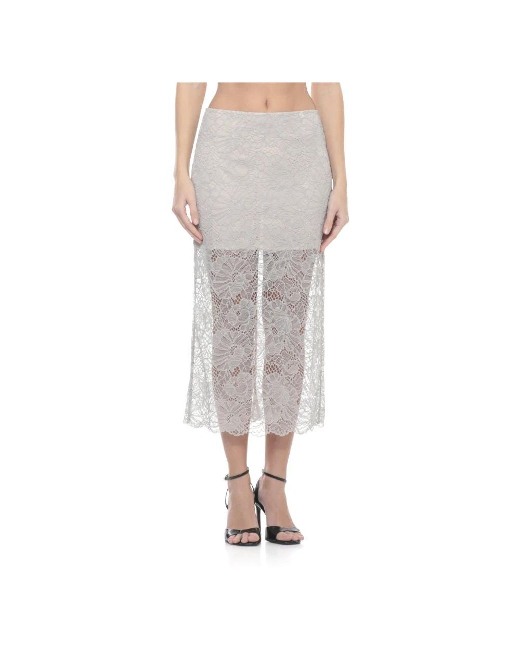 ROTATE BIRGER CHRISTENSEN Gray Midi Skirts