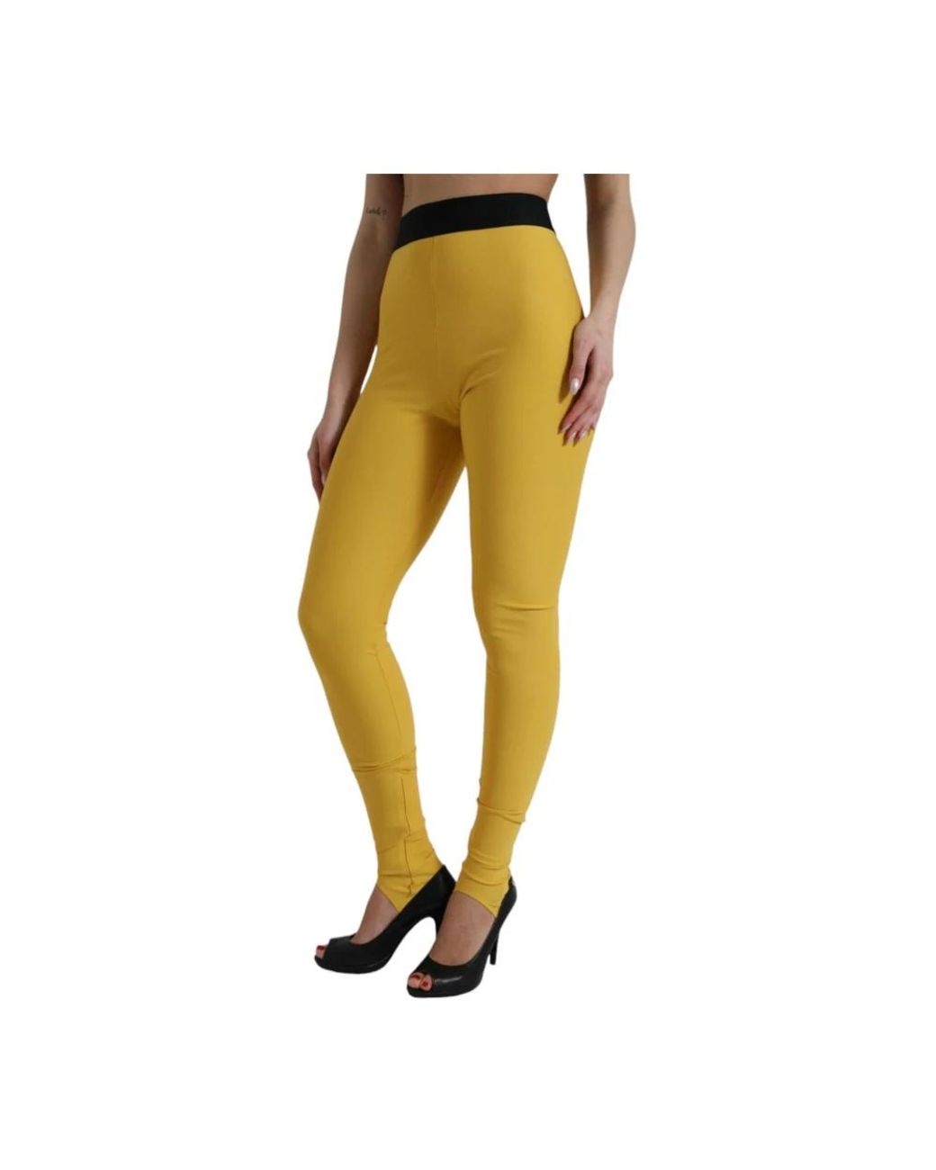 Dolce & Gabbana Yellow Leggings