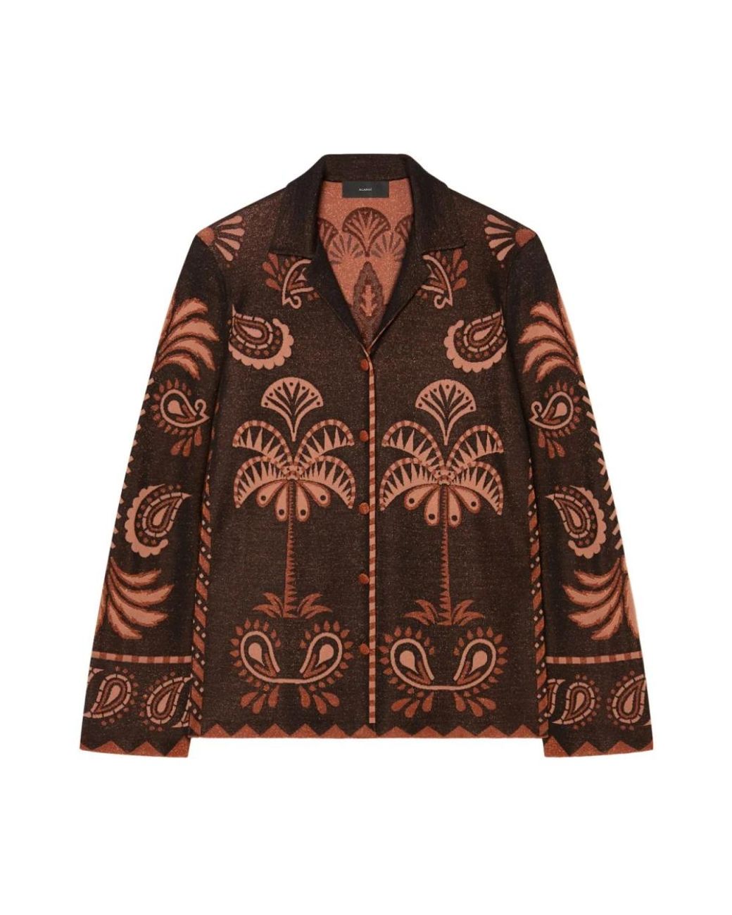 Alanui Overhemden ,Bruin ,Wild Wonder Grafische Print Shirt in het Brown