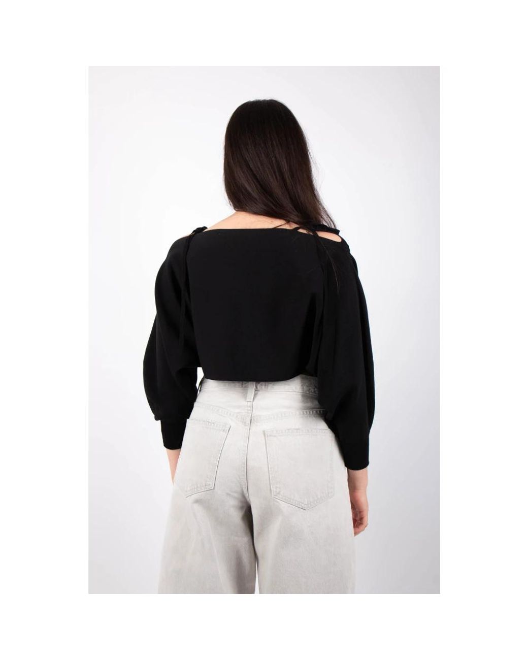 Roberto Collina Black Long Sleeve Tops