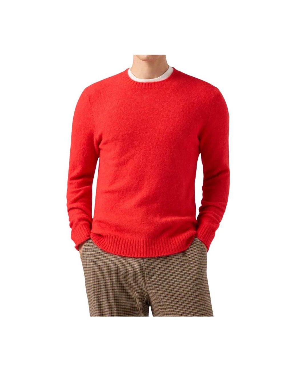 Mc2 Saint Barth Red Round-Neck Knitwear for men
