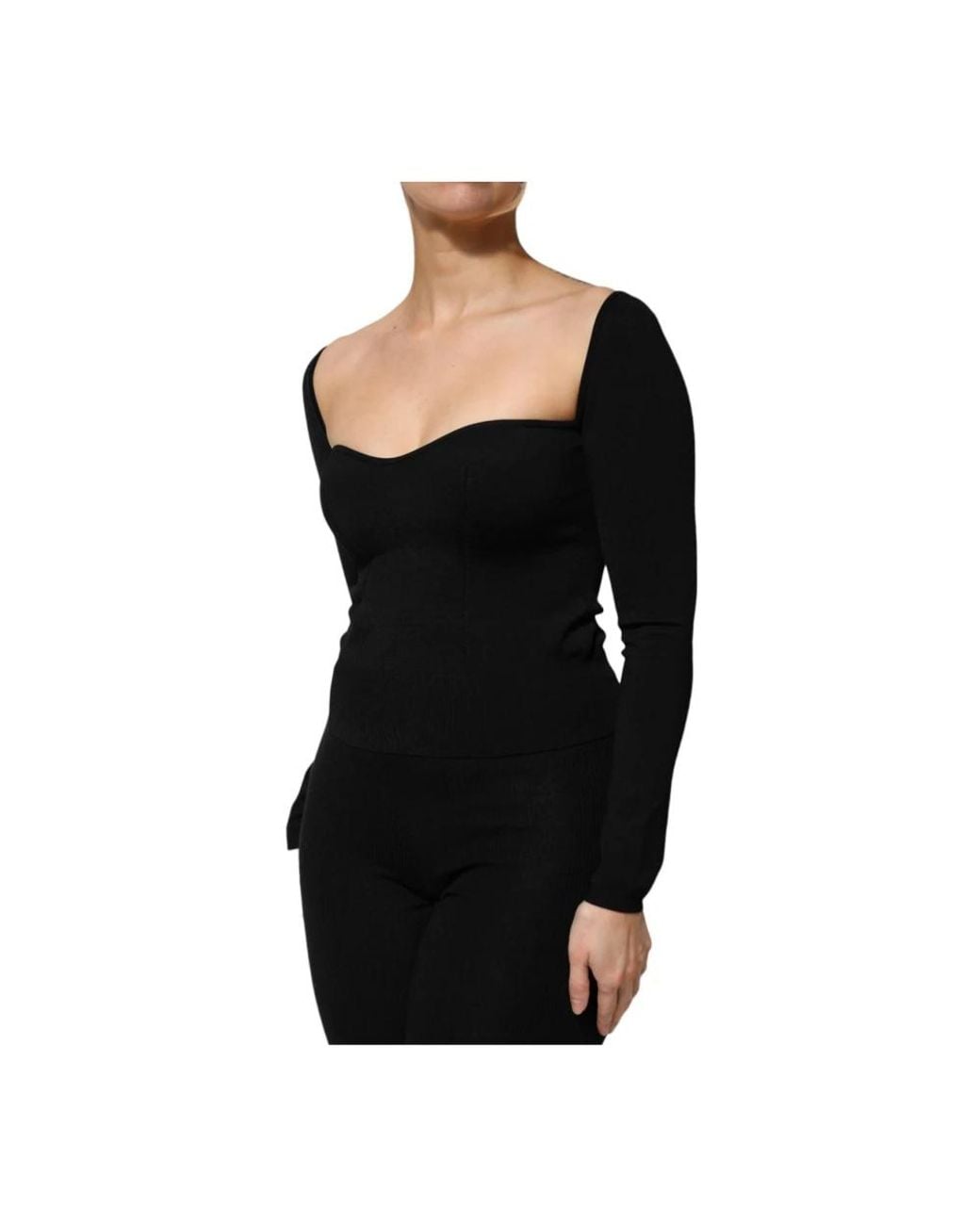 Dolce & Gabbana Black Long Sleeve T-Shirts