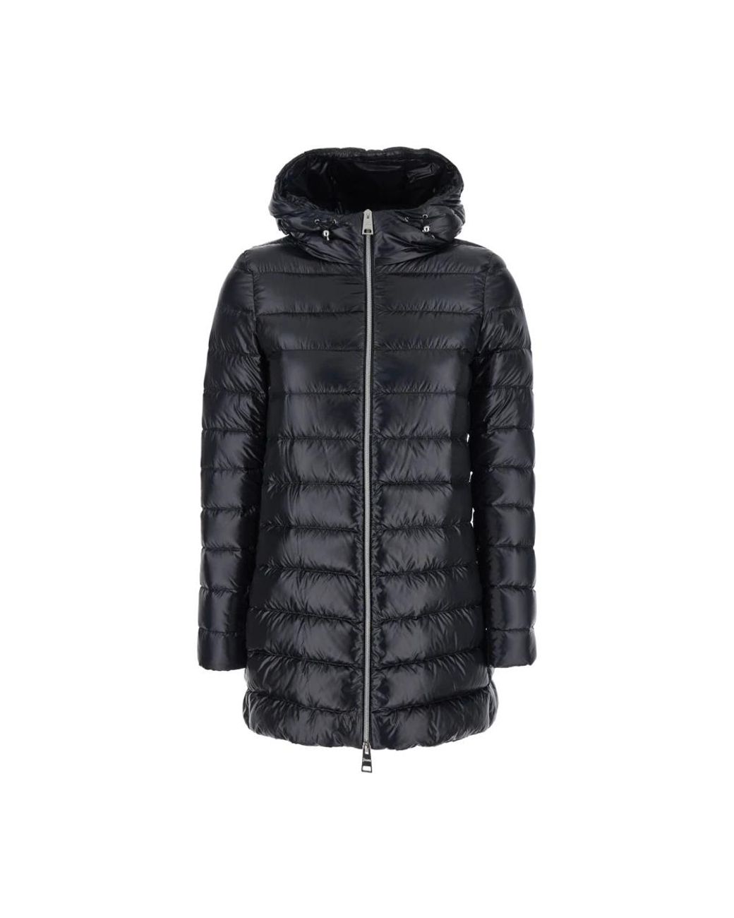 Herno Jassen ,Zwart ,Nylon Resort A-Shape Jas in het Black