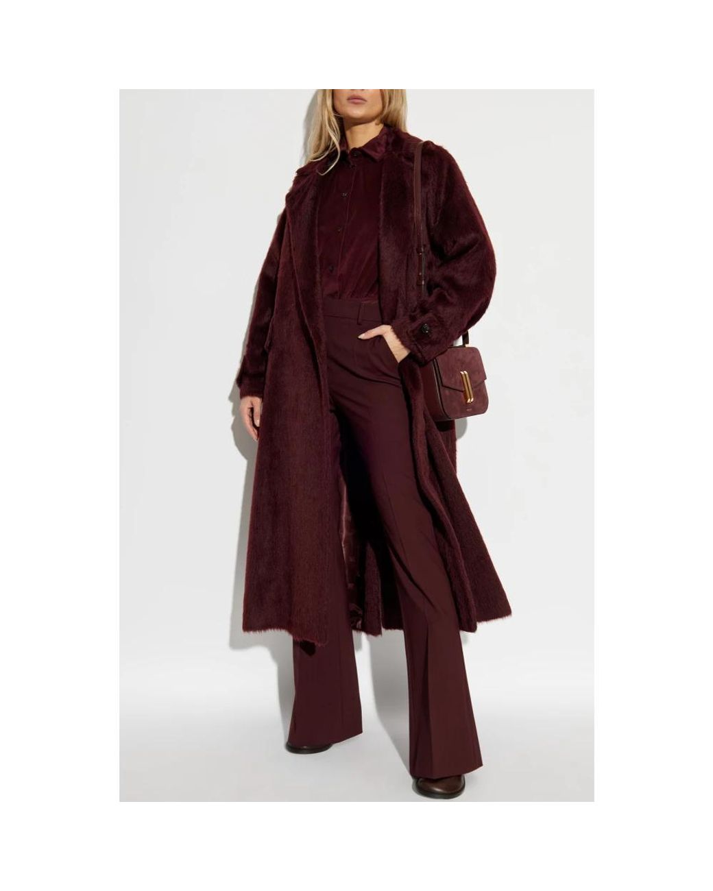 Max Mara Red Faux Fur & Shearling Jackets