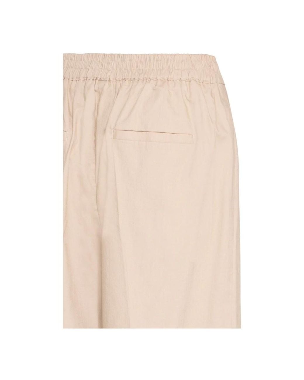 Cropped Trousers Ichi de color Natural