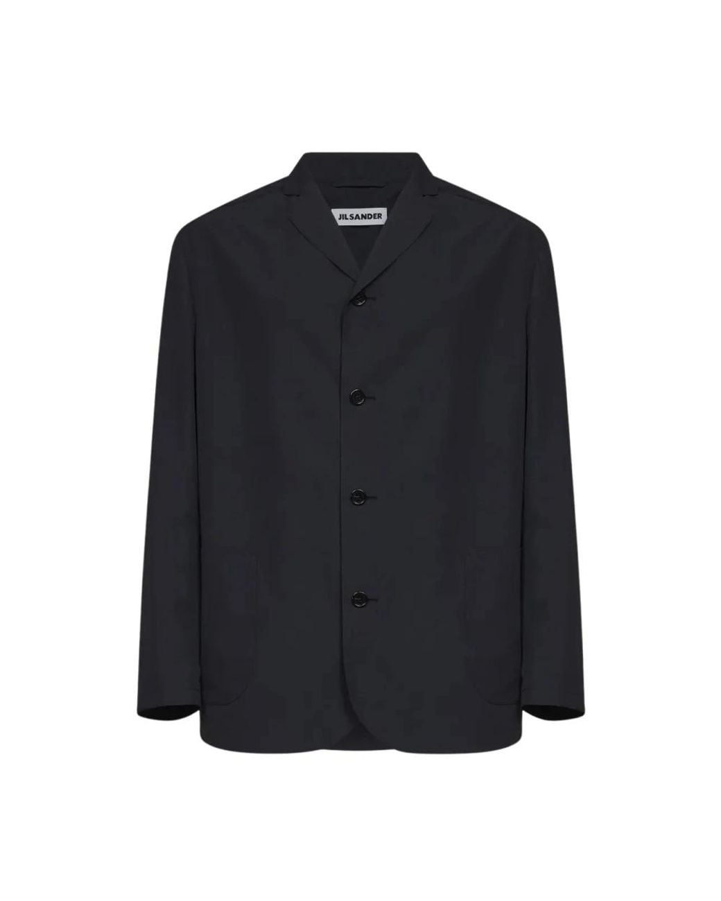 Jil Sander Single-Breasted Boxy Jacket in het Blue voor heren