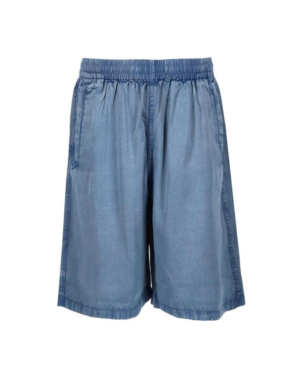 DIESEL Blue Denim Shorts for men
