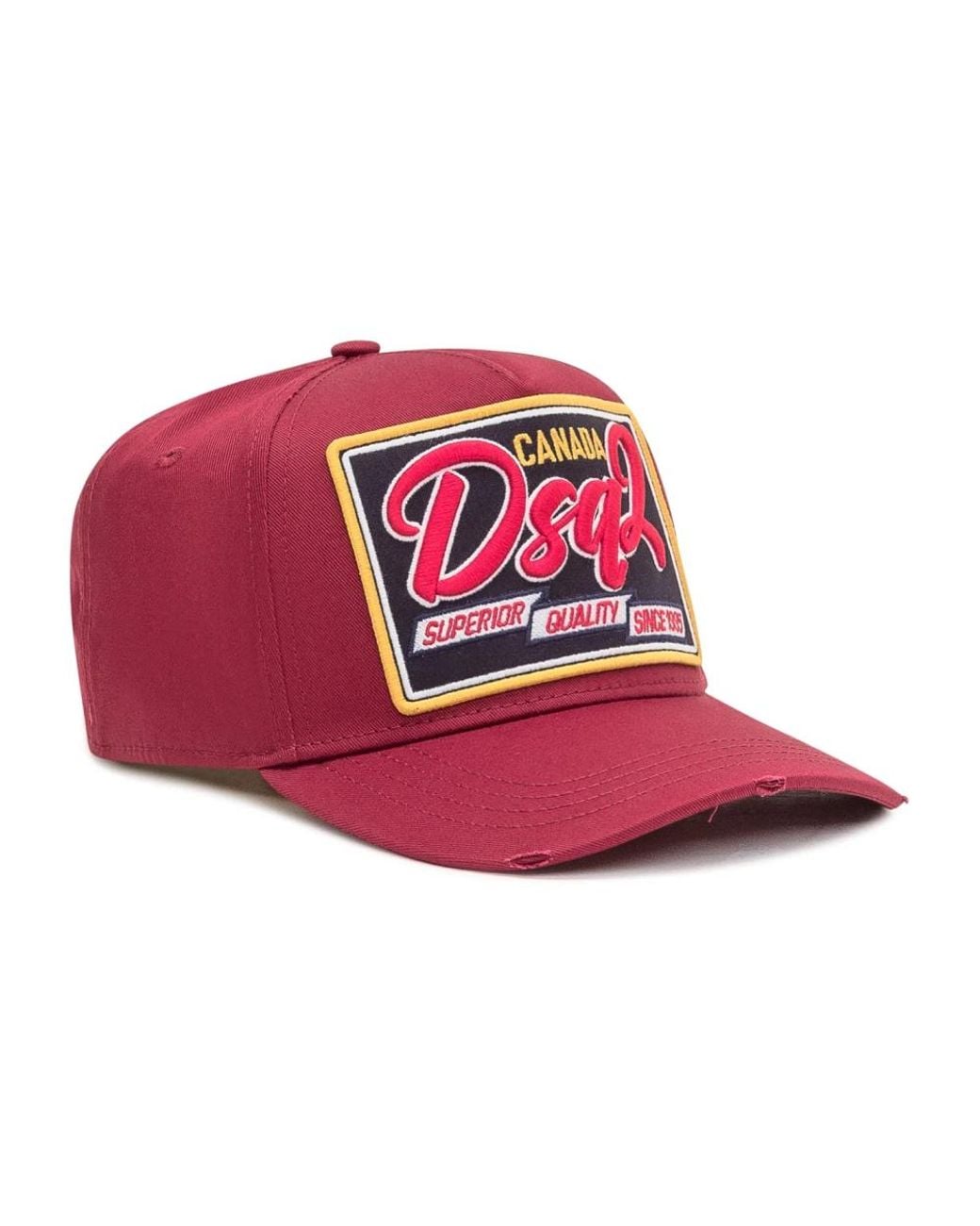 DSquared² Logo Patch Baseball Cap in het Pink voor heren