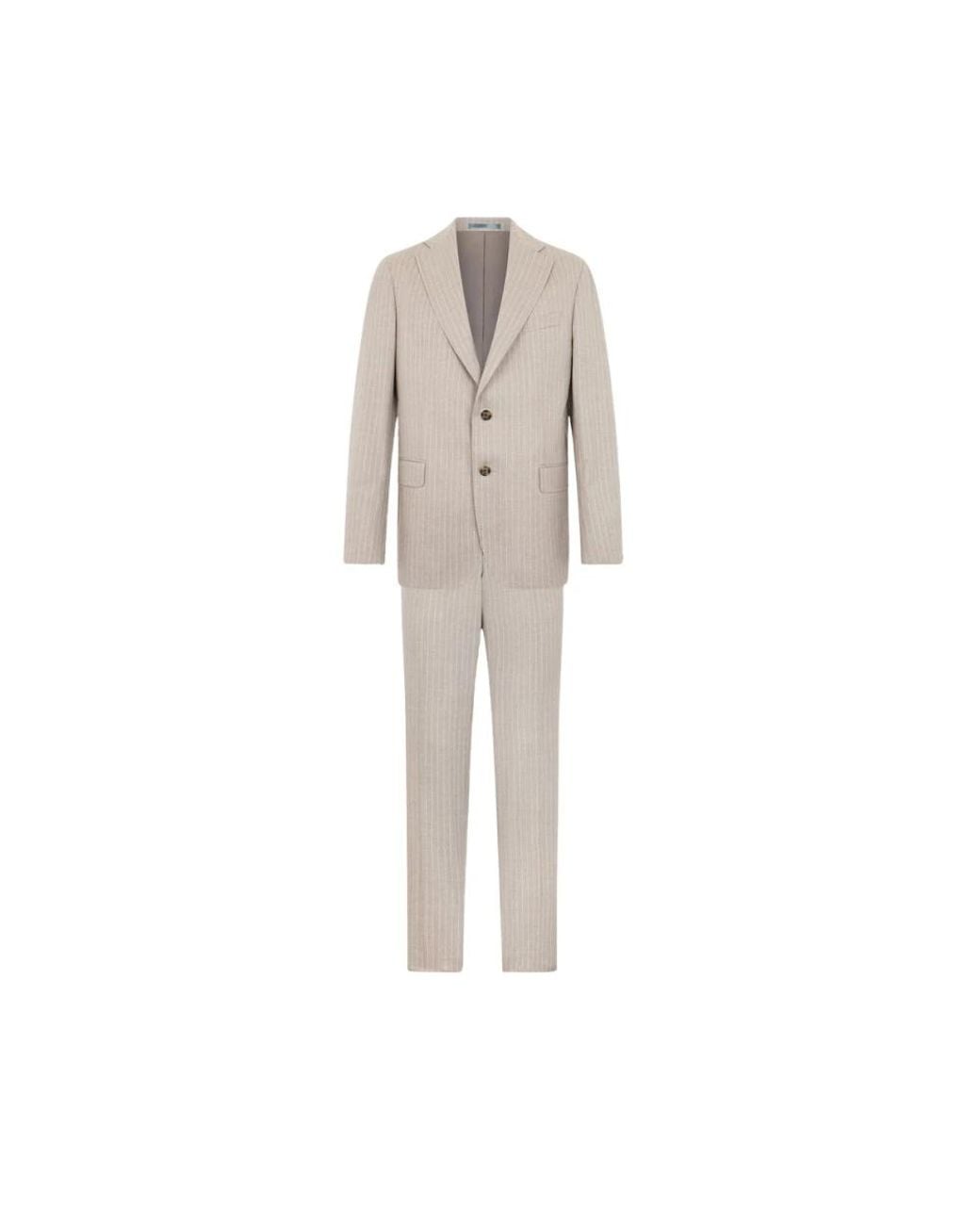 Brooks Brothers Pinstripe Pak Van Zuivere Wol in het Natural voor heren
