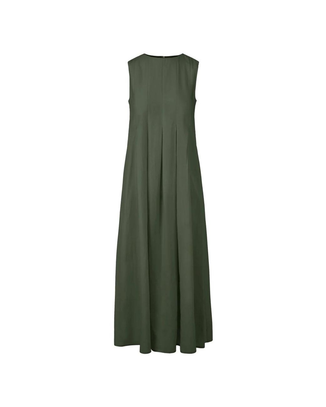 Bomboogie Geplooide Lyocell Jurk in het Green