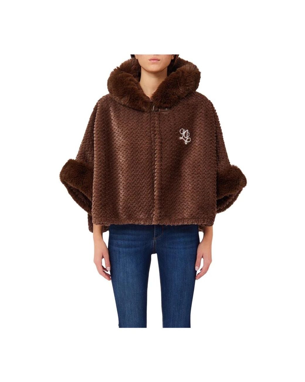 Liu Jo Brown Faux Fur & Shearling Jackets