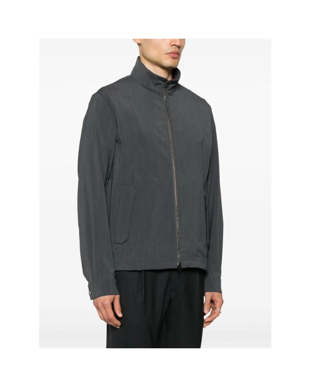 Herno Jassen ,Grijs ,Donkergrijze Jas Met Lange Mouwen En Ritssluiting in het Gray voor heren