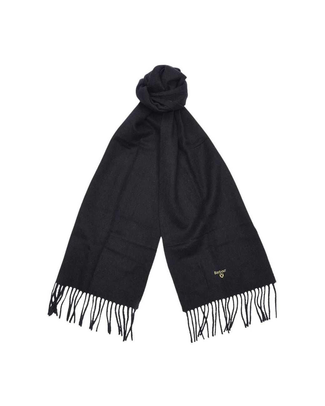 Barbour Plain Lambswool Scarf in het Blue