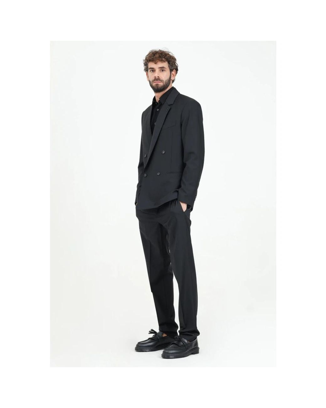 Patrizia Pepe Black Suit Trousers for men