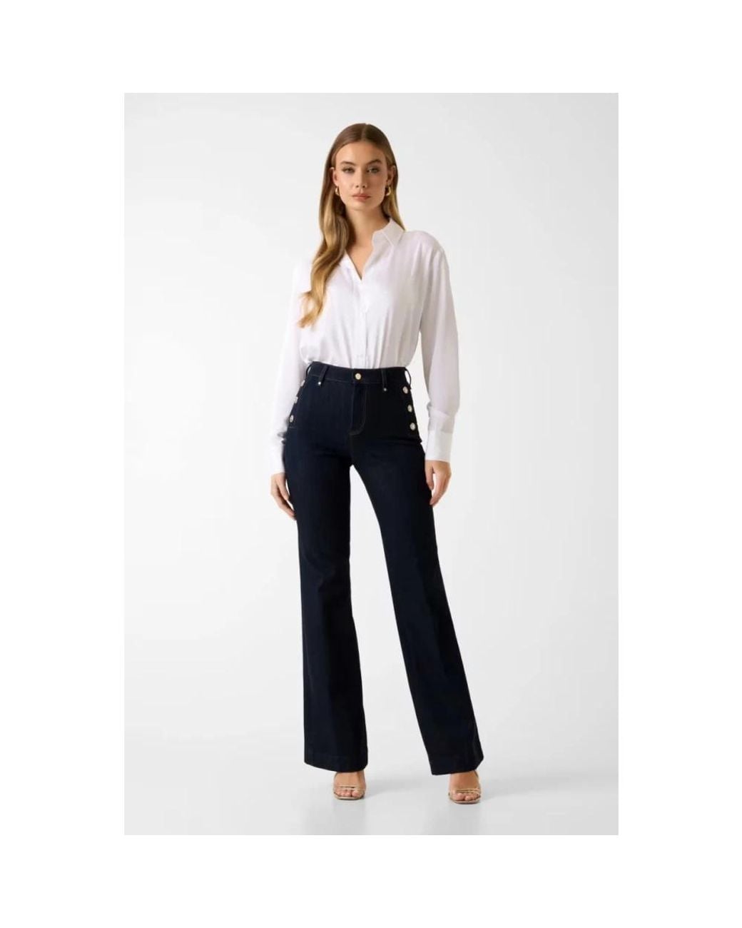 Boot-Cut Jeans Guess de color Blue