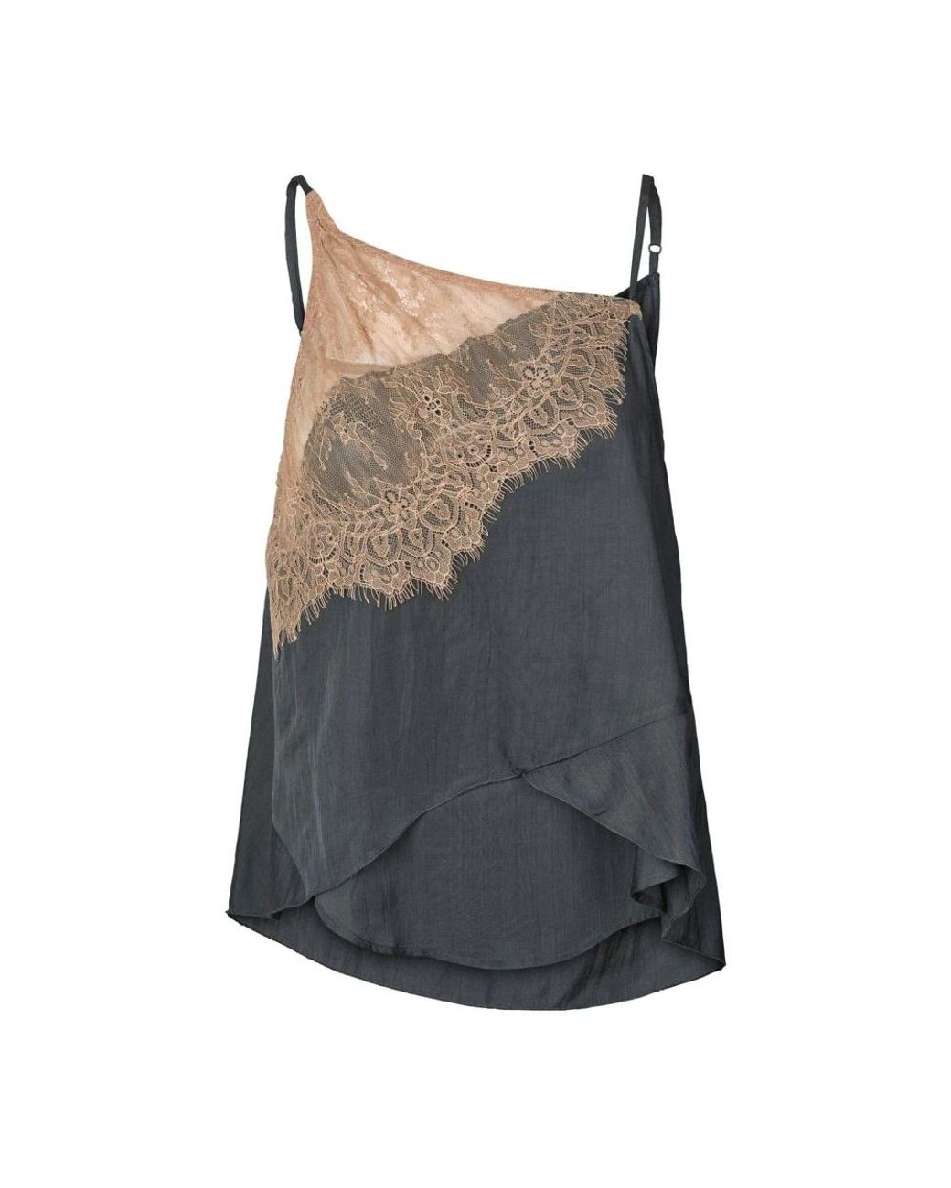 Rabens Saloner Gray Sleeveless Tops