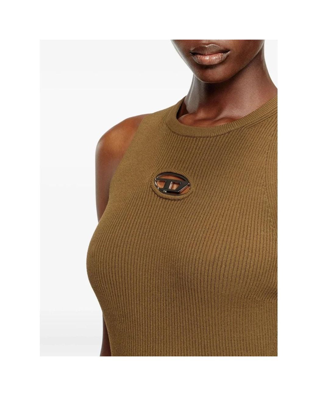 DIESEL Green Knitted Dresses